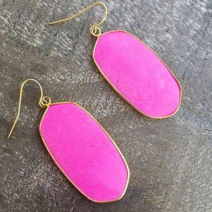 Fuschia Howlite Earrings